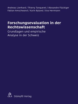 cover image of Forschungsevaluation in der Rechtswissenschaft